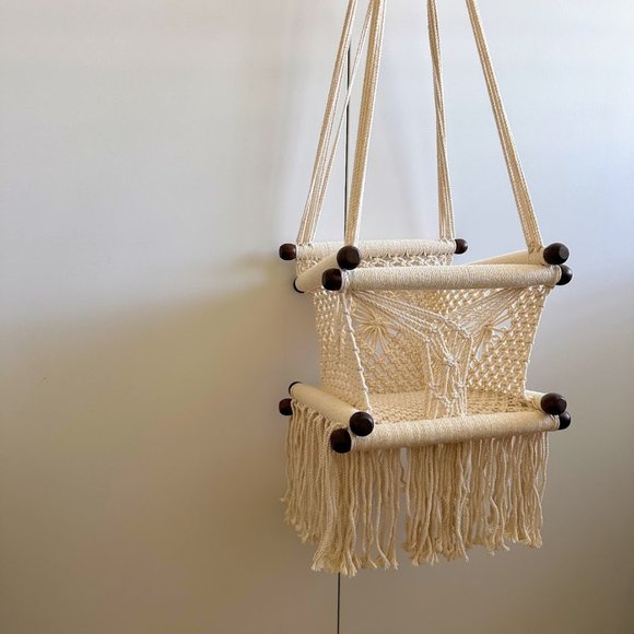 NEW Macrame Baby Swing Hammock - Picture 5 of 7